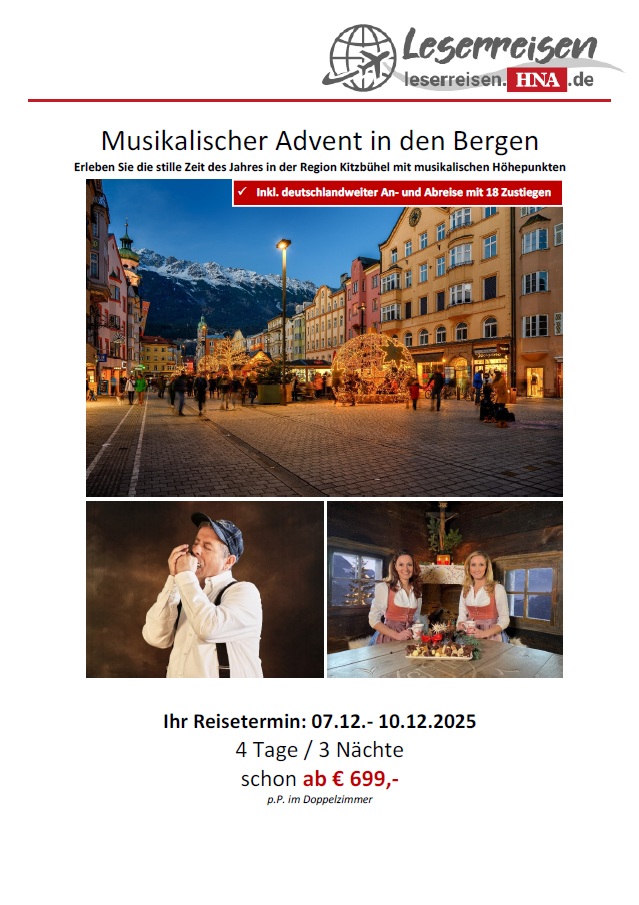 Reiseprospekt Musikalischer Advent als PDF