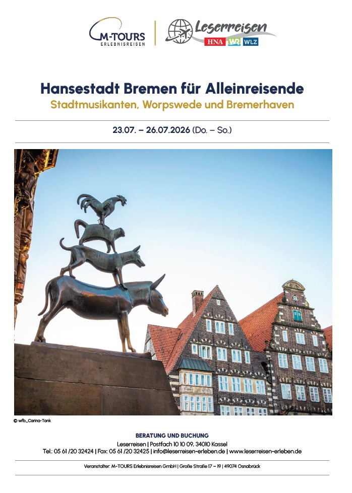 Hansestadt Bremen für Alleinreisende als PDF